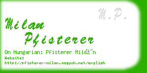 milan pfisterer business card